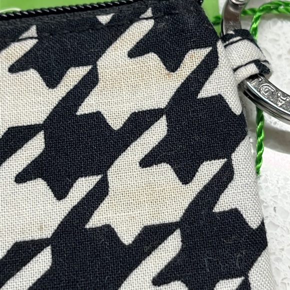 NWT Vera Bradley Zip ID case black & white Keychain wallet - Picture 8 of 9